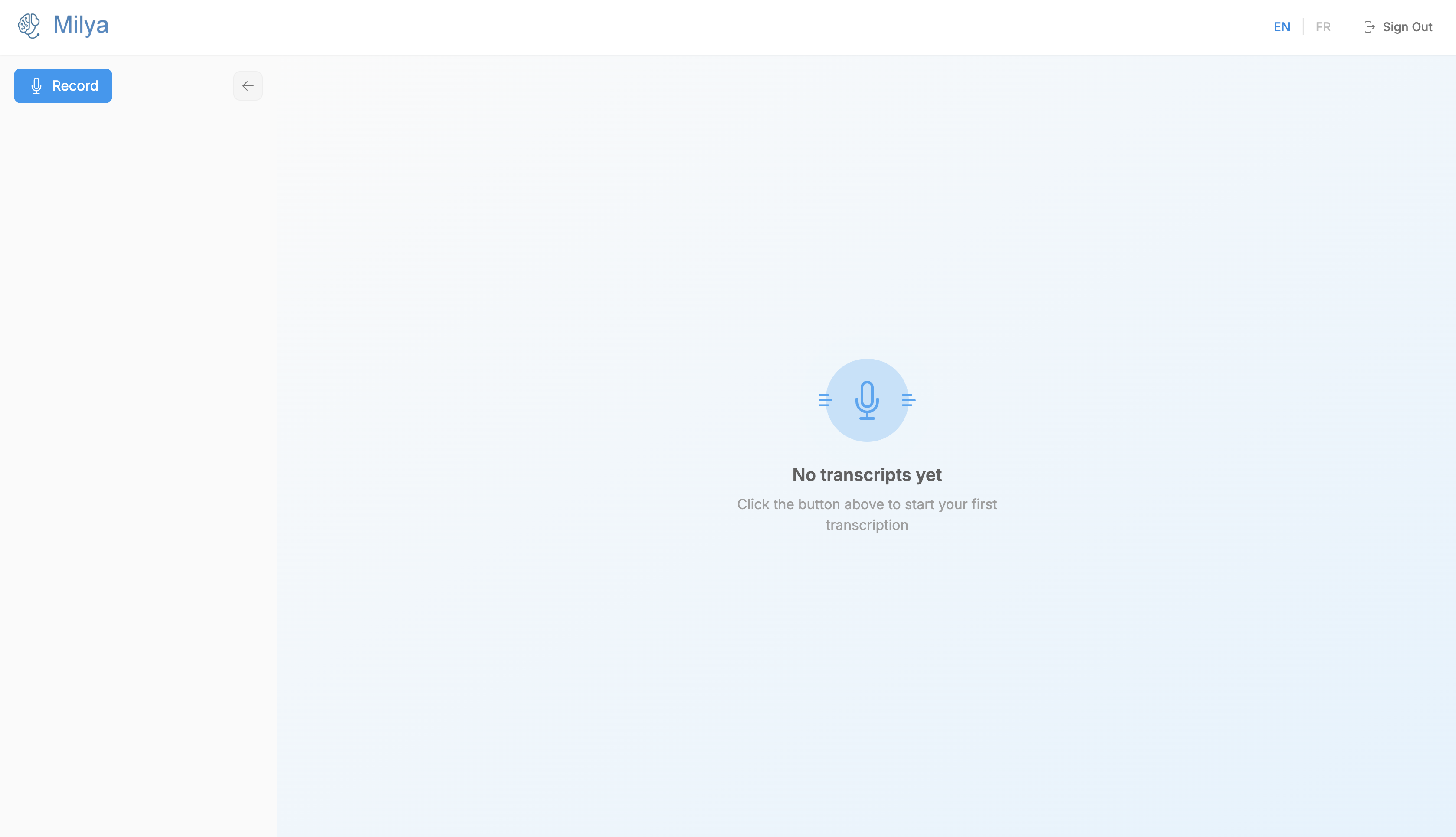Milya Scribe Dashboard